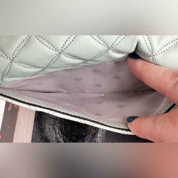 Kate Spade Natalia Flap Turnlock Crossbody Bag Crystal Blue(Mint Green)! - Picture 5 of 13